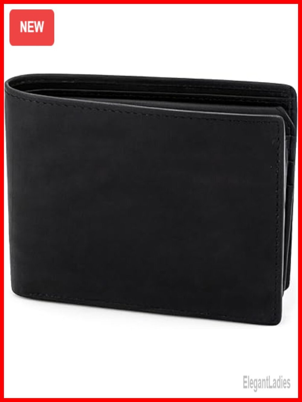 Genuine Top Grain Leather Bifold Wallet RFID Blocking 12 Credit Card Slots